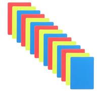 BEBEMOKO 15pcs Referee Card Set Soccer Penalty Cards High Visual Recognition Thickened Pvc Professional Layout Assorted Color for Stadium Outdoor Sports Game
