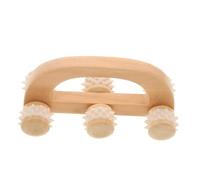 BEBEMOKO 1pc Wooden Massage Roller Hand Massager Portable Handheld Tool for Travel Home Use Simple Design for Easy Operation for Muscle Relief Health Care