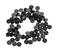 BEBEMOKO 200pcs Flat Back Black Plastic Doll Eyes for DIY Stuffed Animals Amigurumi Plush Making Crafts with Secure Attachment and Expressive Details
