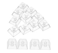 BEBEMOKO 20pcs Clear Keycap for Mechanical Keyboards High Transparency Transparent Key Caps with Rgb Backlight Shine-through Replacement Covers for Gaming and Office Use