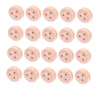 BEBEMOKO 20pcs Small Wood Pulley for Ship Model Building Creative Wood Crafts Pulley DIY Sailing Boat Accessories to Enhance Motor Skills and Imagination