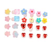 BEBEMOKO 24 pcs Colorful Silicone Toe Separators Cute Flower Star Heart Designs for Pedicure Nail Polish Protection Reusable Soft Gel Spacers for Toe Separation and DIY Nail Art at Home