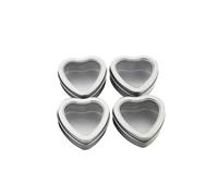 BEBEMOKO 24PCS Heart Shape Tinplate Candy Boxes Sweet Storage Containers for Wedding Party Favors Portable Candy Jar for Chocolates and Crafts Packaging