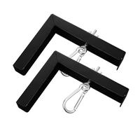 BEBEMOKO 2pcs Adjustable Extension Projector Screen Wall Mount Brackets with Hooks Sturdy Support for Classroom Home Theater Office Presentations Compatible with Manual Pull-down and