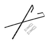 BEBEMOKO 2pcs Adjustable Over-the-Door Mirror Hooks Heavy Duty Metal Iron Hanger Kit with Five Adjustable Hooks Quick Installation Black for Compact Rooms