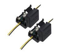 BEBEMOKO 2pcs Car Power Filter Noise Reducer Ground Loop Noise Isolator for Automotive Audio Video Equipment Compatible with Cars Trucks