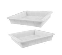 BEBEMOKO 2pcs Concrete Brick Molds Plastic Paving Mold for Patio Lawn Garden Walkway Maker with Decorative Grass Paver Design Easy-clean DIY Path Stepping