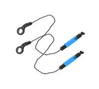 BEBEMOKO 2Pcs Fishing Alarm Swingers with Blue Lampshade Sensitive Iron Signal Indicators for Offshore and Freshwater Fishing Professional Bite Alerts for Lakes Rivers and Boats