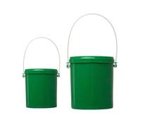 BEBEMOKO 2pcs Fishing Bait Buckets with Breathable Holes Design and Portable Handle, Plastic Worm Containers for Live Earthworm and Bloodworm Storage, for Sea Fishing Accessories and Carp