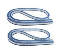 BEBEMOKO 2pcs Flexible Curve Ruler Bendy Contour Drawing Tool with Metal Core for Engineering Apparel Design and Fine Arts Measurement