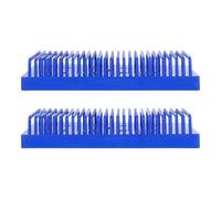 BEBEMOKO 2pcs Glass Slide Rack Laboratory Glass Holder Slides Drying Rack Sturdy Plastic Sturdy Construction Easy Handling Blue for Clinical Laboratories