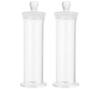 BEBEMOKO 2pcs Glass Storage Bottles Heat Resistant Laboratory Sealing Bottles Easy to Clean Thickened Glass for Laboratories and Research Institutes