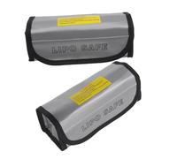 BEBEMOKO 2PCS Heat-resistant Aircraft Battery Safety Bag Lipo Battery Protector Pouches for Model Aircraft Charging Storage High Temperature Resistant Fireproof