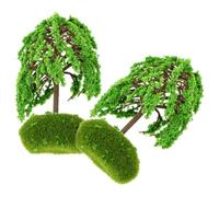 BEBEMOKO 2Pcs Miniature Model Trees for DIY Scenery Realistic Scenery Trees for Model Trains Micro Landscapes Durable Design Enhance Your Sand Table Decor