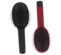 BEBEMOKO 2Pcs Multi-function Hair Comb Storage Box with Secret Compartment Portable Plastic Detangling Brush Organizer for Jewelry Money and Small Valuables Small