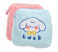 BEBEMOKO 2Pcs Outdoor Sanitary Towel Pouch Multi Function Cosmetic Bag Portable Coin Storage Bag for Women Cute Design for Period Essentials Rabbit Dog