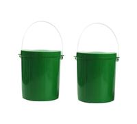 BEBEMOKO 2pcs Portable Live Bait Buckets with Breathable Vents for Fishing Lightweight Worm Storage Containers for Fresh Bait Practical Green Lures Holders for Easy Carry