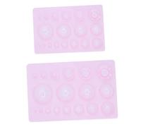 BEBEMOKO 2pcs Semi Sphere Clay Craft Molds DIY Pottery Gauges for Measuring Resin and Soft Clay Handmade Crafting Tools for Efficient Shape Creation Pink Small and Large