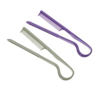 BEBEMOKO 2pcs Shaped Hair Straightening Comb for Women and Men Plastic Rat Tail Hair Pick Styling Tool with Flat Iron Design for Quick Salon Hairdressing and Sleek Maintenance