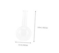 BEBEMOKO 2pcs Transparent Laboratory Boiling Flasks Lightweight Glass Science Equipment for Chemistry Education and Research Use