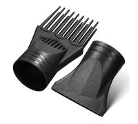 BEBEMOKO 2pcs Universal Plastic Hair Dryer Diffuser Nozzle Set Comb Attachment Blow Dryer Nozzle for Curling and Smoothing Hair Styles for Salon and Home Use