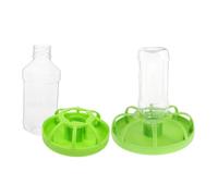 BEBEMOKO 2sets Quail Feeder for Chicken Poultry Feeders Waterer Drinker Large Capacity Chicken Food Container Food Dish for Small Birds
