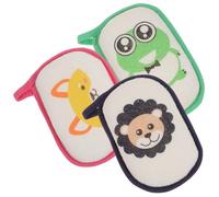 BEBEMOKO 3 pcs Cartoon Bath Sponge for Newborns and Lightweight Shower Scrubber with Strong Cleaning Power Easy-Grip Soft Bath Sponges for Mixed Design