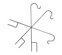 BEBEMOKO 3 Pcs Metal Shepherds Hooks 6x42cm Outdoor Garden Hanging Hooks for Lanterns Bird Feeders and Flower Pots Patio Yard Pole Stake Hangers