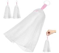 BEBEMOKO 3 Pcs Soap Mesh Bag Soap Saver Pouches Pe Material Drawstring Design Sturdy and Lasting Can Be Hung on A Hook Or Wall for Washing Your Body