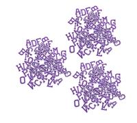 BEBEMOKO 3 Sets Felt Letter Patches A-z Alphabet Applique Purple Embroidered Clothes Patches for Hats Shirts Jeans Bags Educational Visual Learning Tool