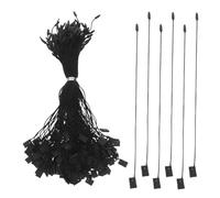 BEBEMOKO 3000pcs Black Snap Lock Pin Hang Tag String Fasteners for Clothing Shoes Luggage Flexible Smooth and Compatible Price Tag Connectors for Retail Inventory Management
