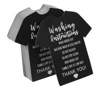 BEBEMOKO 300pcs Clothing Labels Wash Care Cards for Shirts Thick Paper Garment Tags with Clear Washing Instructions for Retailers and Online Stores User-Friendly for Easy Packaging