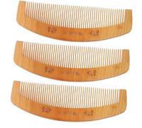 BEBEMOKO 3pcs Anti-static Wooden Combs Portable Lightweight Hairdressing Combs with Fine Teeth for Scalp Massage and Detangling Curly Hair at Home and Dorm