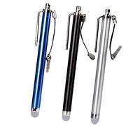 BEBEMOKO 3pcs Capacitive Pen Conductive Cloth Tips Replacement Stylus for Tablets Laptops and Handwriting Silver and Black Options