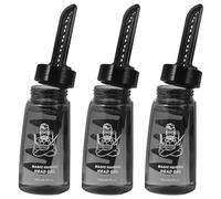 BEBEMOKO 3pcs Empty Hair Wax Gel Bottles with Comb Applicator for Even Styling Portable Containers for Men Hair Gel for Home and Salon Use