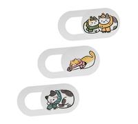 BEBEMOKO 3pcs Laptop Webcam Covers Creative Cat Design Adhesive Camera Safety Privacy Protection for Computers Easy Peel Stick Anti-peeping