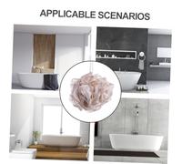 BEBEMOKO 3pcs Large Bath Poufs Shower Balls with Foaming Bubble Maker for Gentle Exfoliating and Soft Skin Care Back Scrubbing Bathroom Accessories Mixed Pattern