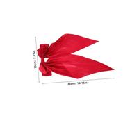 BEBEMOKO 3pcs Large Satin Bow Hair Clips for Women Claw Clips with Long Tail Vibrant Red Yellow Green Barrettes Smooth Glossy Finish Hair Styling Accessories for Weddings and Everyday Wear