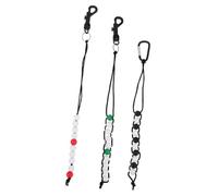 BEBEMOKO 3Pcs Portable Golf Score Counter Bead Chain Lightweight Golfing Scoring Tool with Red Green Black for Accurate Stroke Counting and Score Analysis