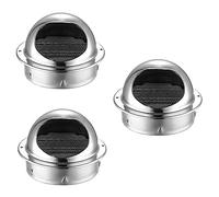 BEBEMOKO 3pcs Stainless Steel Exhaust Cover Louver Grille for Outdoor Ventilation Polished Thick Design and Practical Range Hood Exhaust Outlet