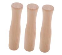 BEBEMOKO 3pcs Wooden Garlic Pestle Set Multifunctional Hand Tool for Grinding Mashing Potatoes and Crushing Spices Easy to Clean Kitchen Utensils for Flavorful Food Preparation