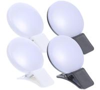 BEBEMOKO 4 Pcs Rechargeable USB Clip on Badge Light Mini Portable Purse Light with 50mah Lithium Battery for Nurses and Female Users Inside The Bag Use