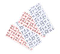 BEBEMOKO 4 Sheets Self-adhesive Battery Polarity Stickers Red Positive Blue Negative 12mm Pvc Electrical Safety Labels for Power Distribution and Battery Posts