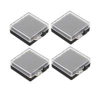 BEBEMOKO 4pcs Anti-static Electronic Parts Case with Clear Cover and Foam Padding Shock-absorbing Pin Storage Box for Chip Sample Organization Compact Lightweight Protective Display for