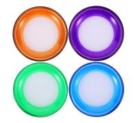 BEBEMOKO 4pcs Finger Moistener Sponge Cups for Cashier Money Counting, Fingertip Sponge Wetting Pads in Green, Purple, Blue, Orange for Office and Banking Use