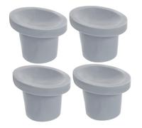 BEBEMOKO 4PCS Non-Slip Rubber Feet for Shower Chairs and Bath Stools Tube Replacement Suction Cup Caps with Metal Inserts Anti-Skid Chair Leg Covers for Elderly and Disabled Users