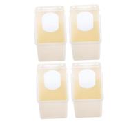 BEBEMOKO 4pcs Pigeon Feeding Holder Lid Multi-functional Pigeon Waterer and Feeder Box for Daily Nutrition and Hydration Needs