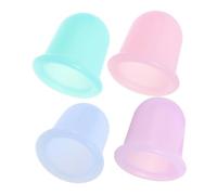 BEBEMOKO 4pcs Silicone Cupping Cups for Cupping Massage and Circulation Enhancement for Body and Facial Use Portable and Easy to Use