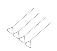 BEBEMOKO 4pcs Stainless Steel Cell Spreader Edge-less Design Smooth Surface for Uniform Coating Reusable High Temperature Sterilized Lightweight Lab Microbiology Tools