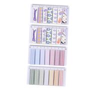 BEBEMOKO 4pcs Sticky Tabs Memo Stickers for Students and Office Use Removable Index Labels for Planners Notebooks and Calendars Bright Pastel Colors for Organizing Study and Work Schedules